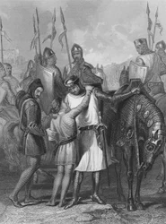 Richard de Clare, 2. Earl of Pembroke, verabschiedet sich von seinem Bruder